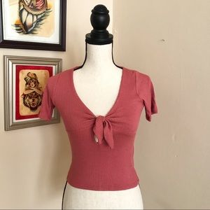 Urban Outfitters Rose Crop Top Small NWT